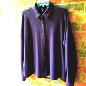 Ellen Fisher Deep Plum Sweater Shirt